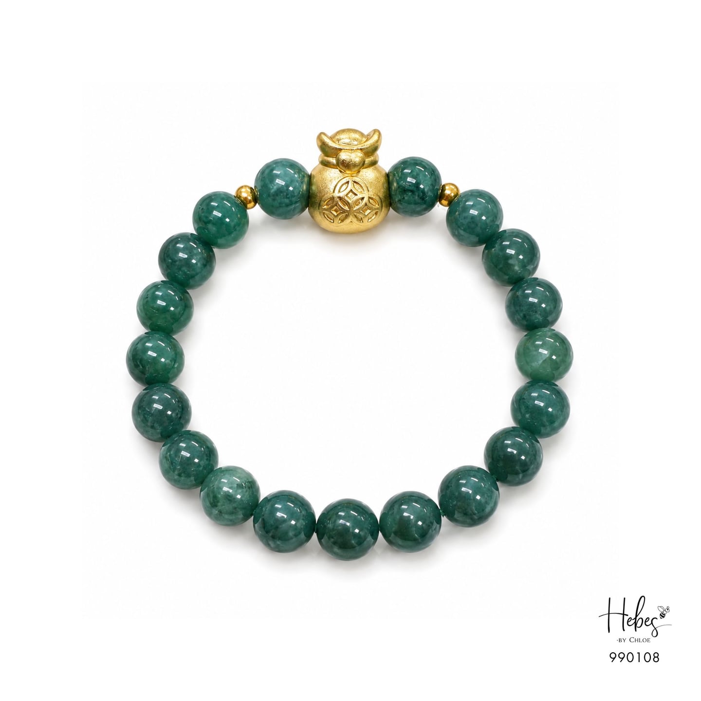 Gold Vermeil Supreme Abundance Jade Bracelet
