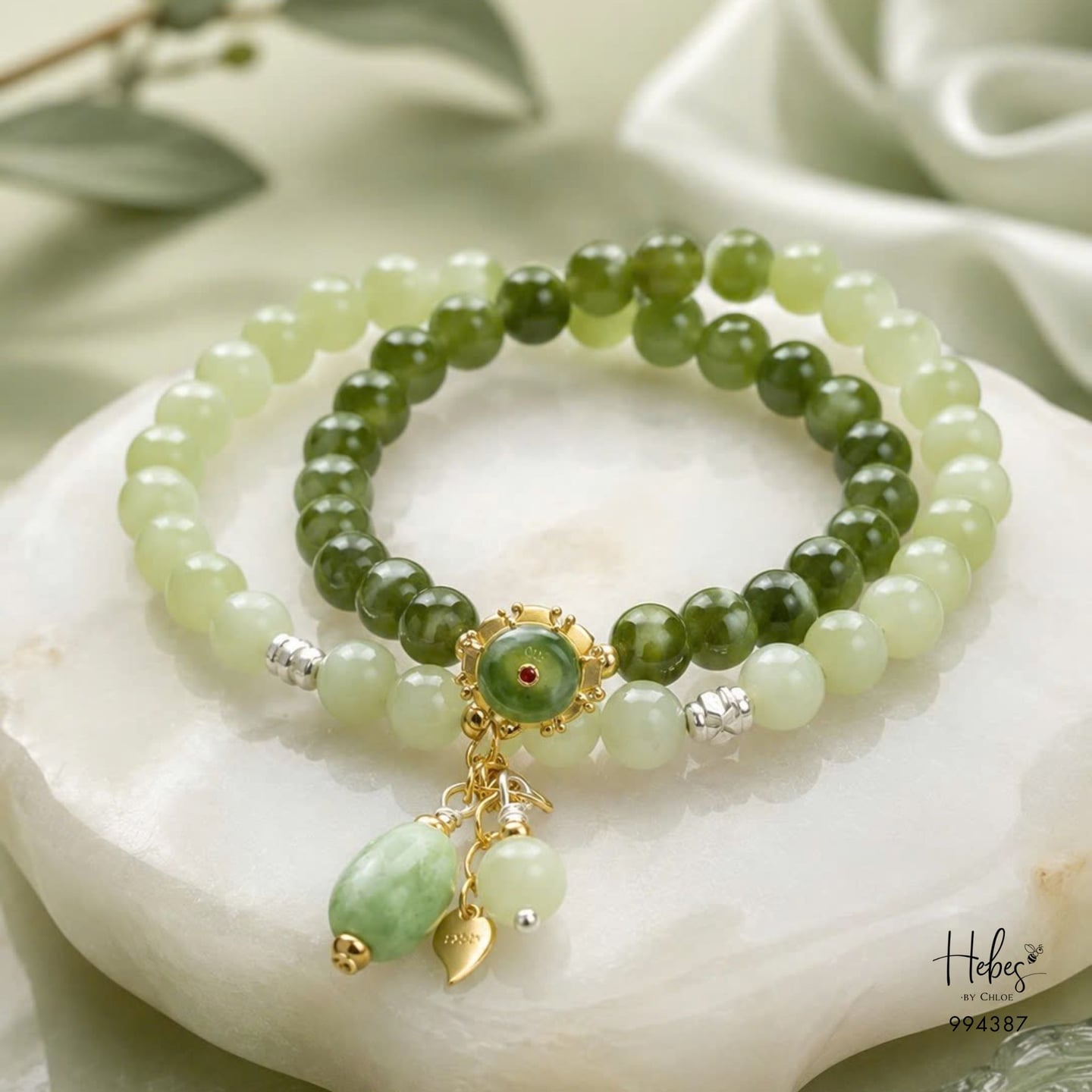 Nephrite Tranquil Peace Bracelet 994387