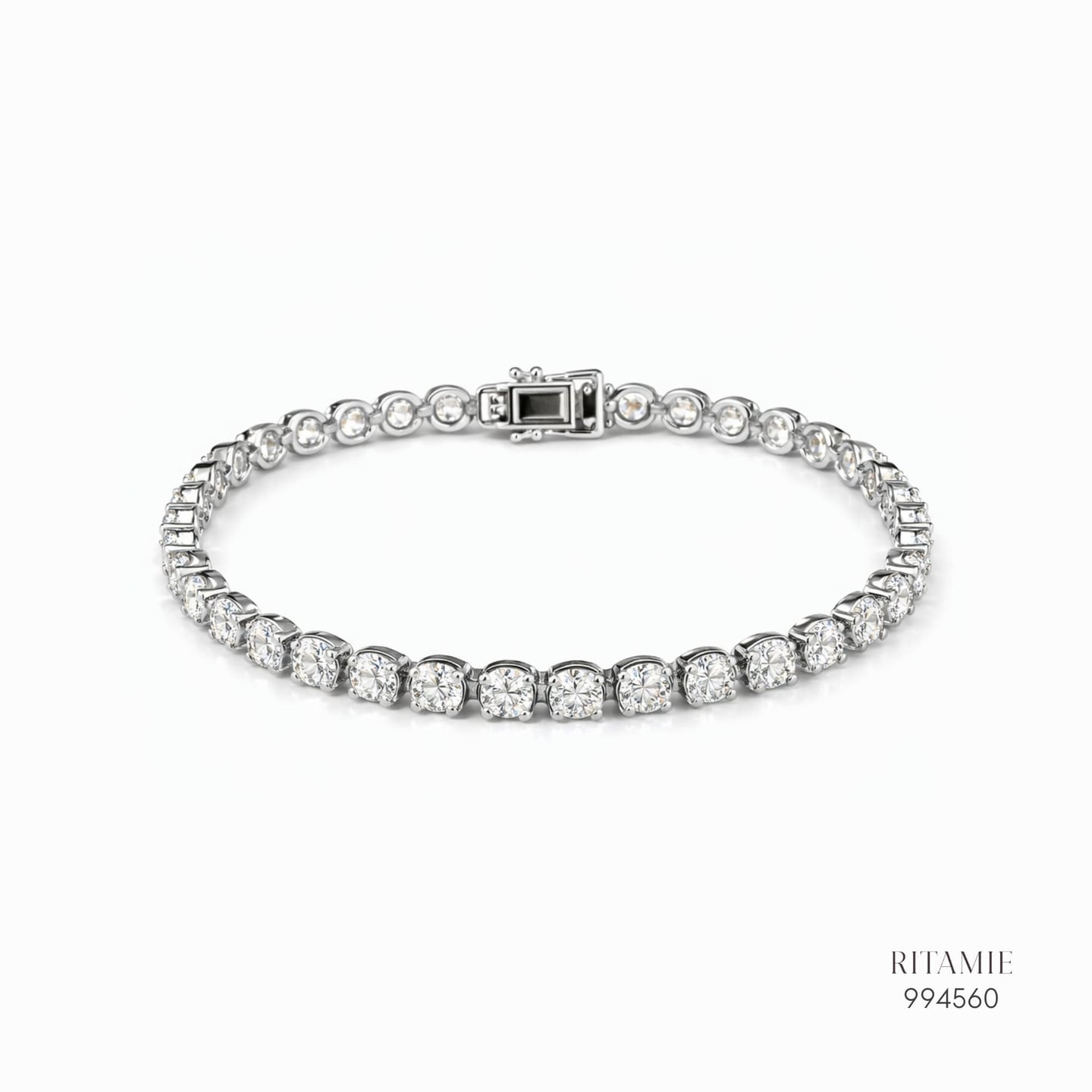 The Grand Tennis Moissanite - 4mm Silver Bracelet994560