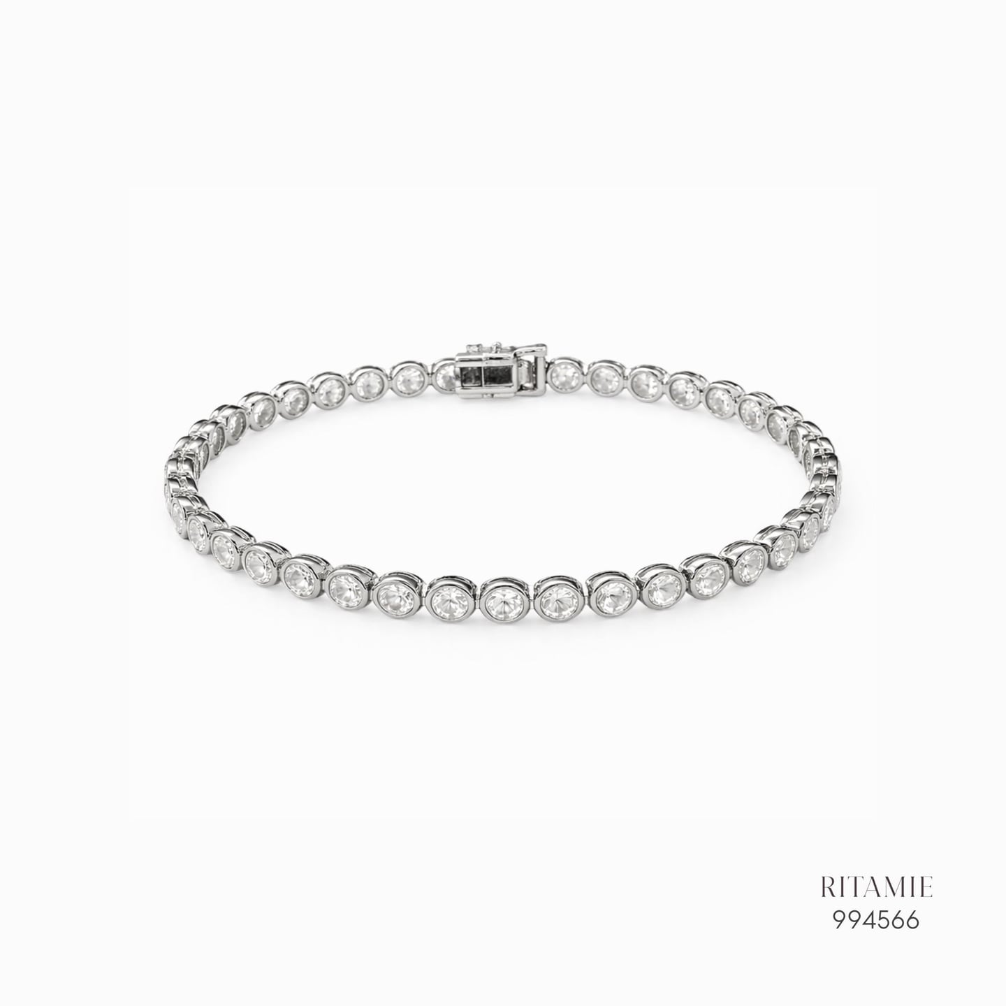 The Bezel Lumiere Moissanite - 3mm Tennis Bracelet 994566
